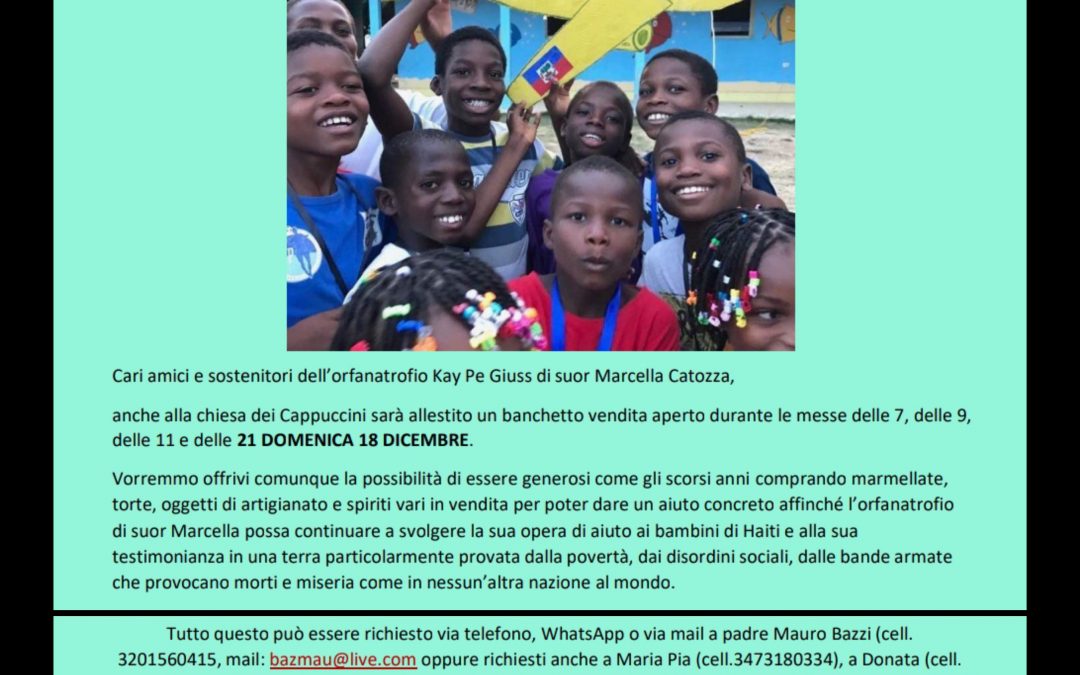 Banchetti HAITI, Natale 2022 – Frati Cappuccini di Albino (BG)