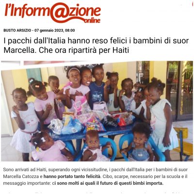 I pacchi dall’Italia hanno reso felici i bambini di suor Marcella
