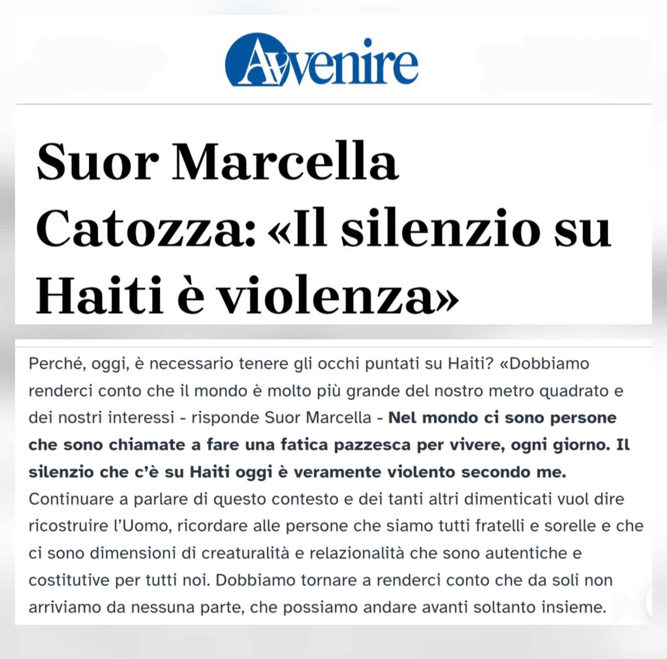 Il silenzio su Haiti è violenza